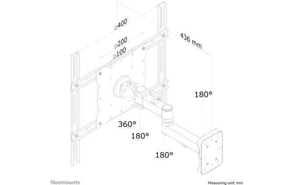 Neomounts FPMA-W960 Wall Mount (3 pivots & tiltable)