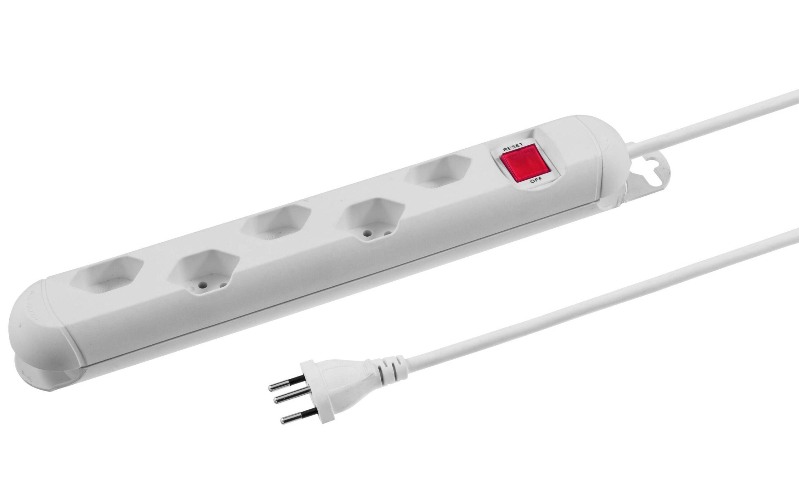 466352 - Mediatech STEFFEN STEBA STRONG Steckerleiste 5xT13 Steckdosen quer, weiss, 3m Kabel kaufen Schweiz | Mediatech.ch