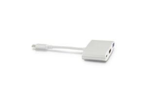 LMP USB-C 3.1 zu HDMI&USB3.0 Adapter Aluminium Gehäuse, silber,inkl. USB-C Laden