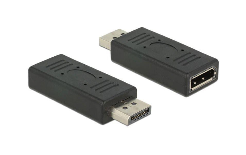 483864 - Mediatech Delock Displayport Port Schoner DP Stecker auf DP Buchse, schwarz kaufen | Mediatech.ch