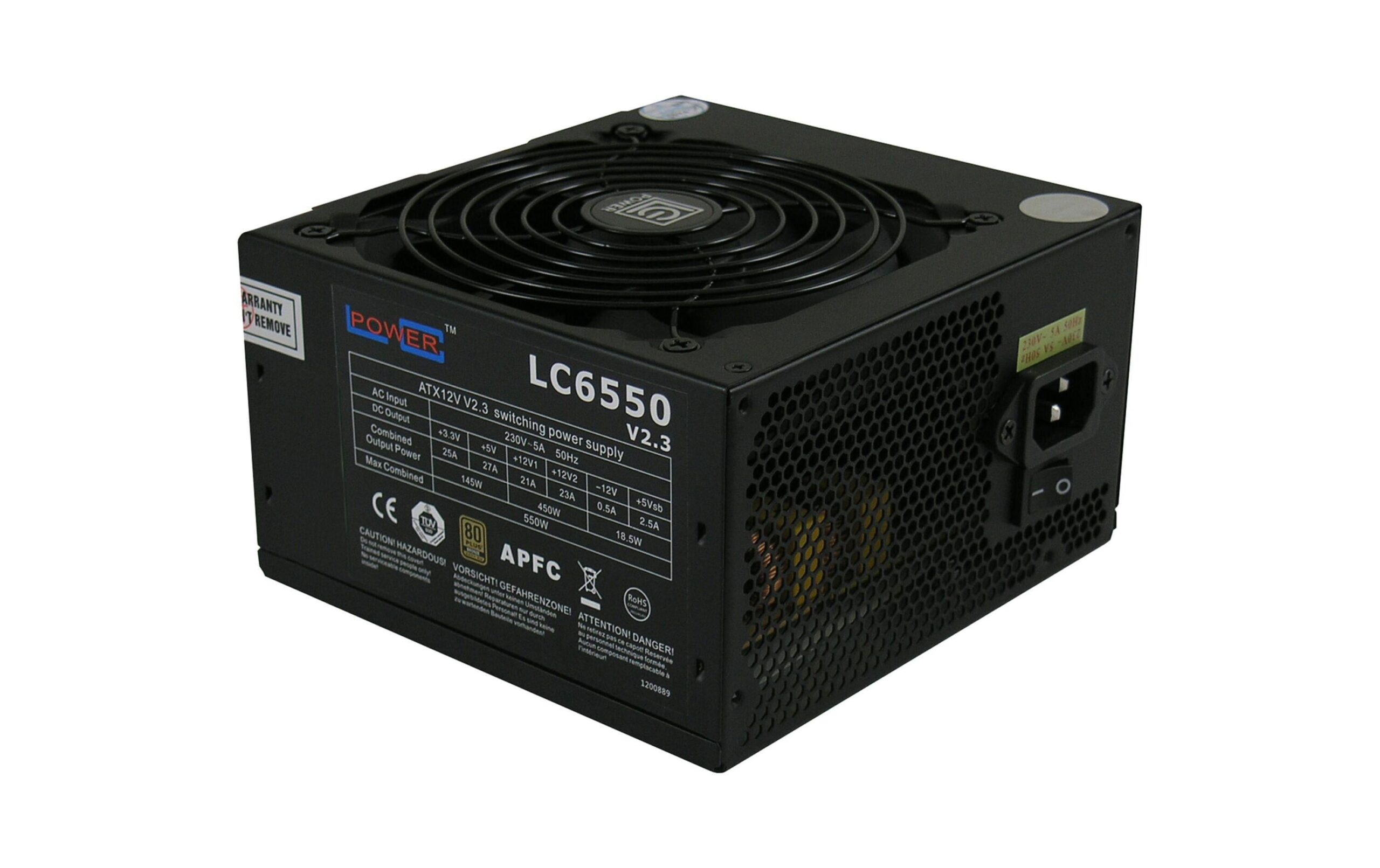 484846 - Mediatech LC-Power Netzteil LC Power, Super Silent Serie 550W 80+ Bronze, nonmodular kaufen | Mediatech.ch