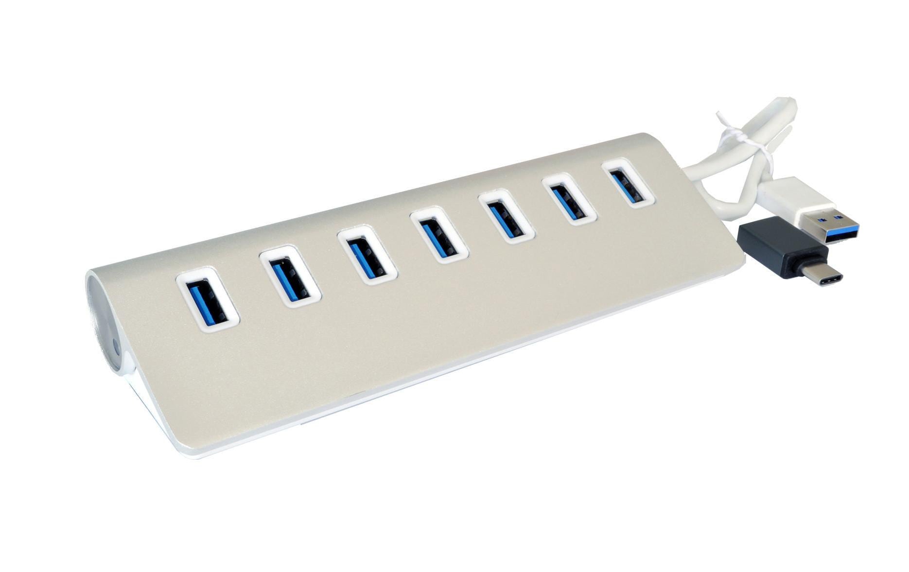 489902 - Mediatech EXSYS EX-1137, 7x USB 3.0, Metall, mit 1.5A Strom pro Port,