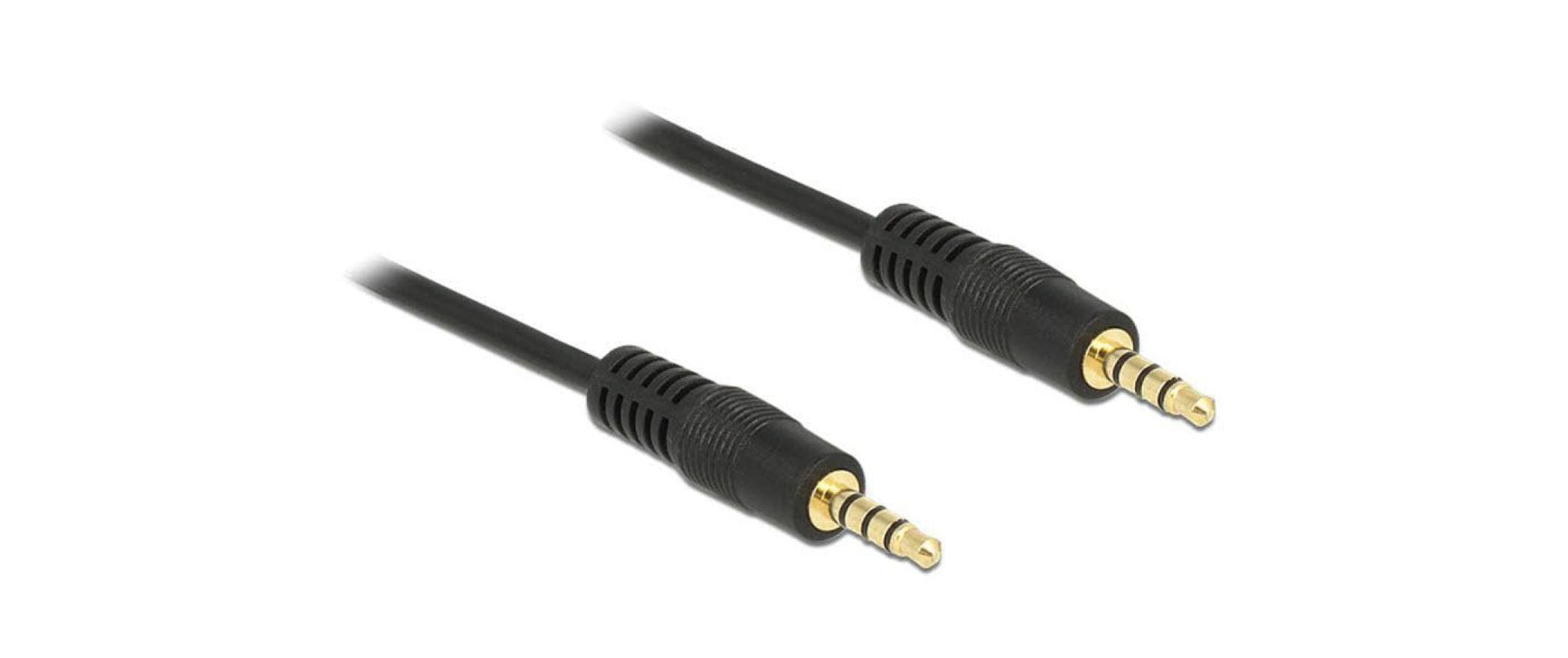 510601 - Mediatech Delock 3.5mm Audio Klinkenkabell 4-Pol 5m, 3.5mm Stecker auf 3.5mm Stecker kaufen | Mediatech.ch
