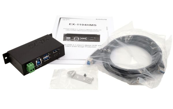 525418_2 - Mediatech EXSYS EX-1194HMS, 4x USB 3.0 / 3.1 HUB mit 7 Ports, CDP + DCP Modus, 7 - 48V