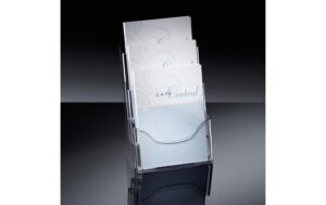 52640_1 - Mediatech Sigel Tisch Prospekthalter mit 3 Fach A4