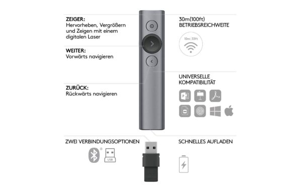 539469_5 - Mediatech Logitech Spotlight Presentation Remote slate
