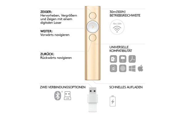 539470_5 - Mediatech Logitech Spotlight Presentation Remote gold