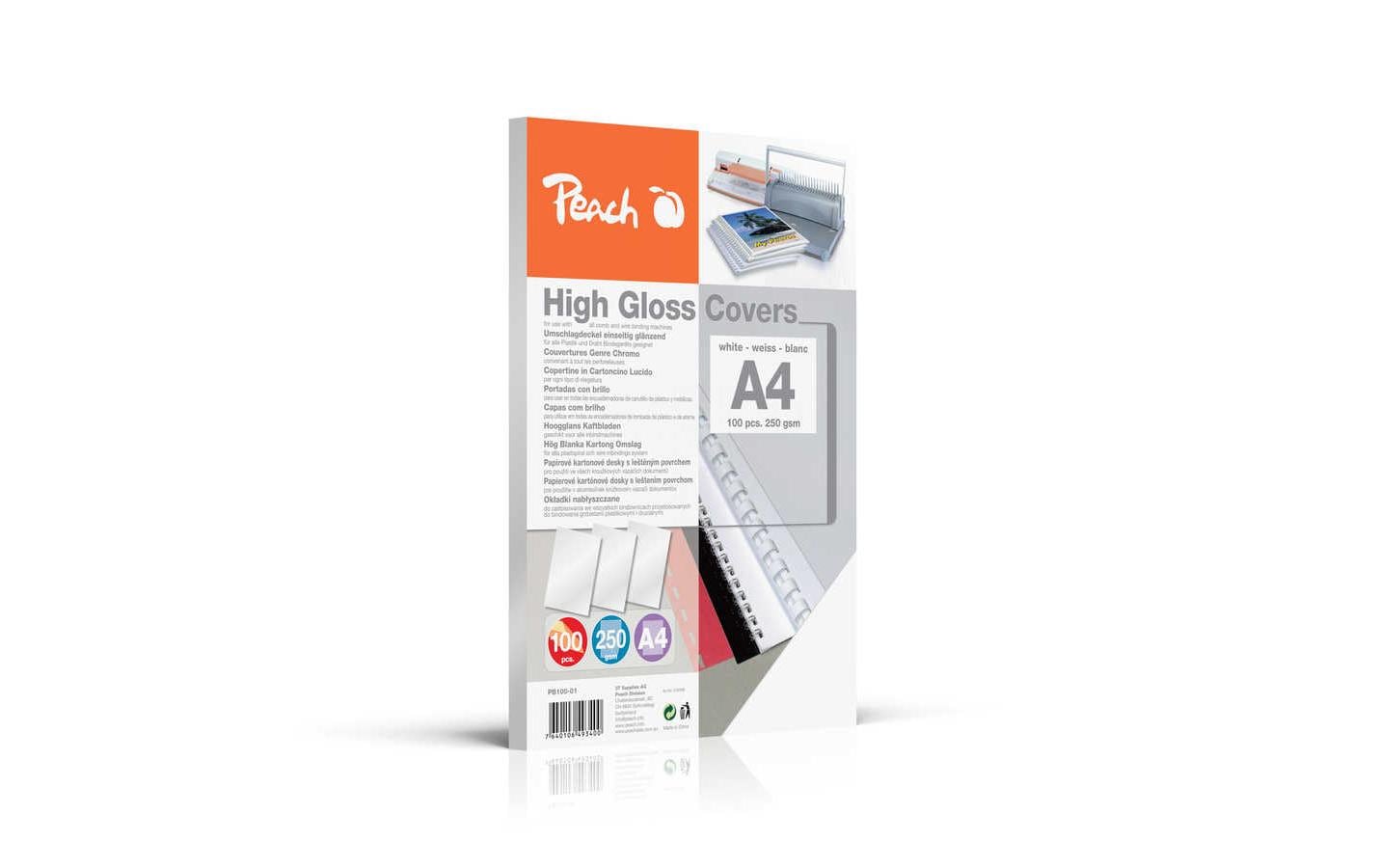 543079 - Mediatech Peach Einbanddeckel weiss 250gsm, 100 Blatt kaufen Schweiz | Mediatech.ch