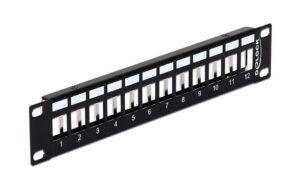 543396 - Mediatech Delock 12-Port 10 Panel, metall schwarz, für Keystone Module kaufen | Mediatech.ch