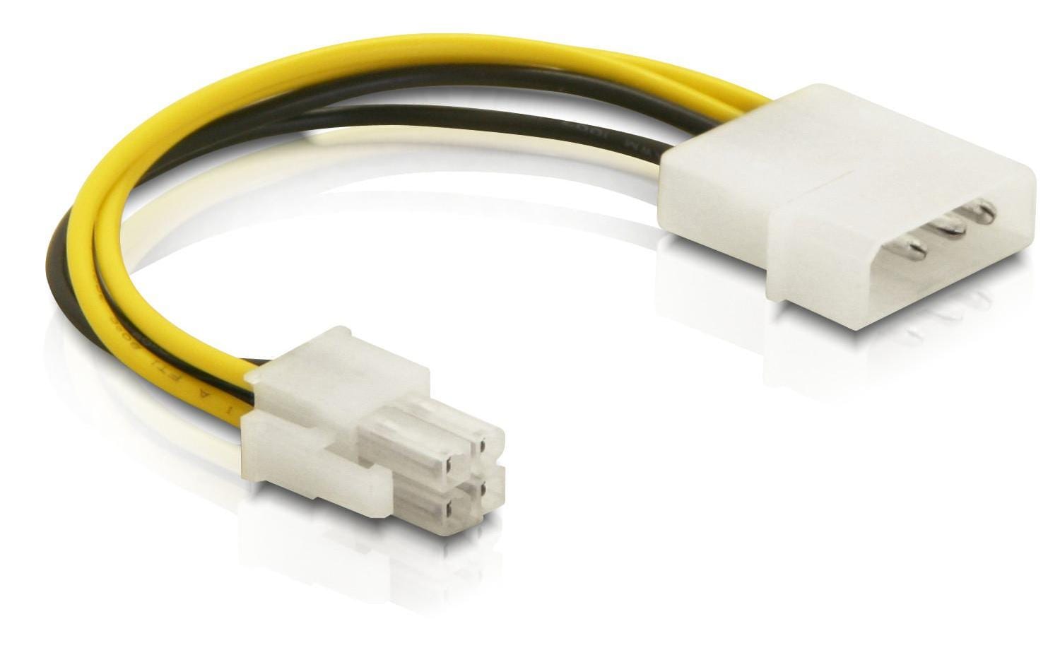 558147 - Mediatech Delock Kabel Stromversorgung P4 4Pol, 15cm für Molex Stromanschluss kaufen | Mediatech.ch