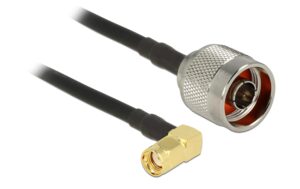 561135 - Mediatech Delock RP-SMA Stecker zu N-Stecker, 0.3m Antennenadapterkabel gewinkelt,CFD200 Kabel