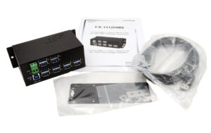 562412_3 - Mediatech EXSYS EX-1112HMS, 12xUSB 3.0/3.1 MetallHUB mit 15KV ESD Überspannungs-Schutz