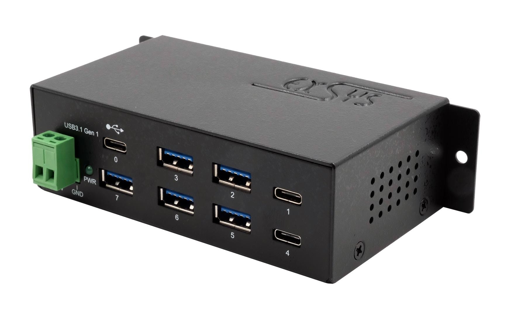 562414 - Mediatech EXSYS EX-1196HMS, 7xUSB 3.0/3.1 MetallHUB mit C-Upload, 15KV ESD Überspannungs-Schutz kaufen Schweiz | Mediatech.ch