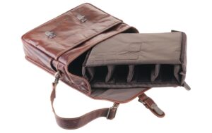 Alpenleder Kameratasche Reporter brandy, Leder