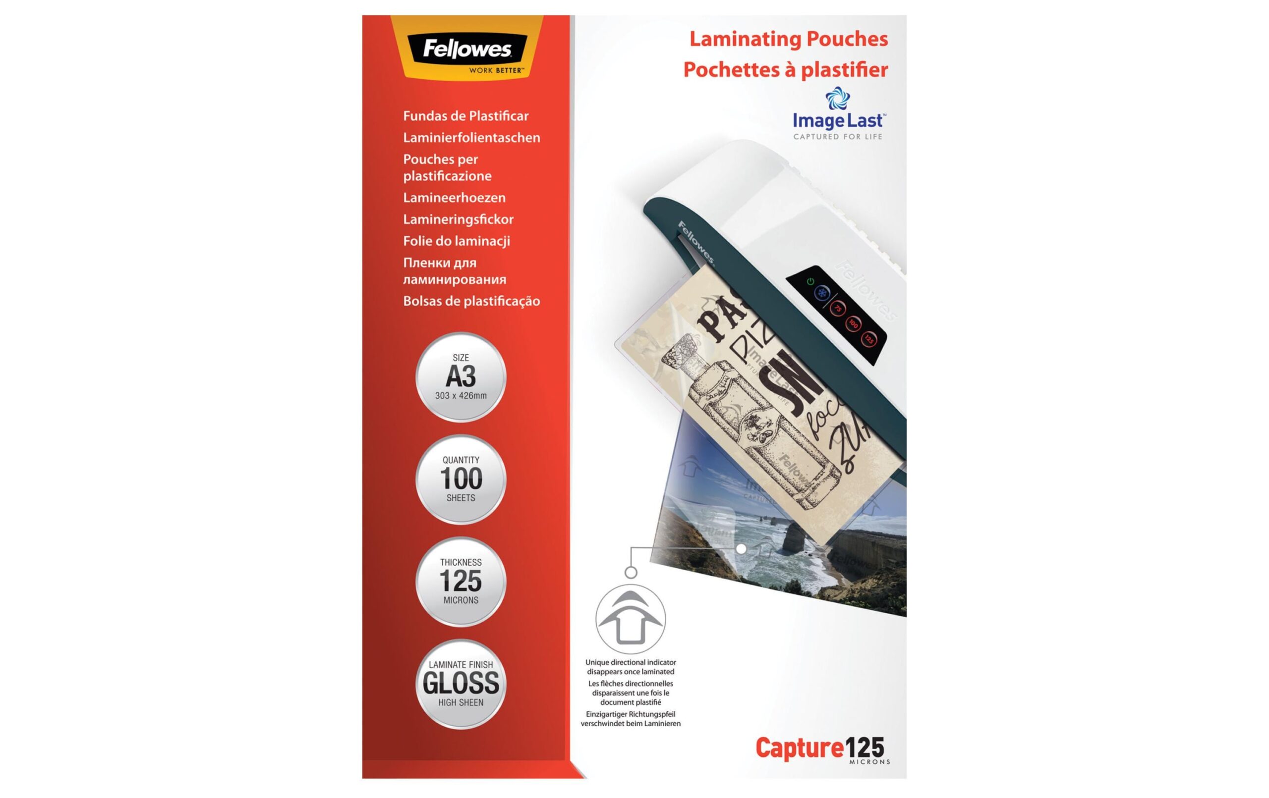 56603 - Mediatech Fellowes Laminierfolien A3, 125 Mikron 100 Stück, 303x426mm kaufen Schweiz | Mediatech.ch