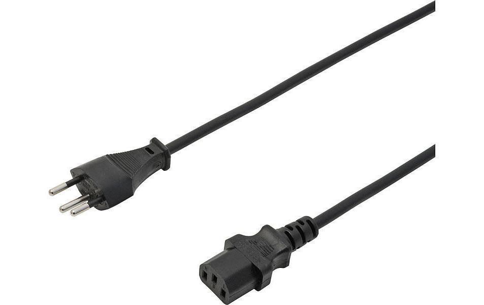 583185 - Mediatech Diggelmann Netzkabel 250V/10A: 10 Meter Schwarz T12 Netzstecker und C13 Buchse kaufen | Mediatech.ch