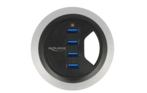 Delock Tisch-Hub 4 Port USB 3.0 4x USB 3.0 Typ-A Busche