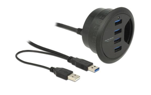 Delock Tisch-Hub 4 Port USB 3.0 4x USB 3.0 Typ-A Busche
