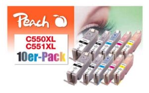 Peach Tinte Canon PGI-550/CLI-551 MuliPck10 je 2x bk/pbk/c/m/y