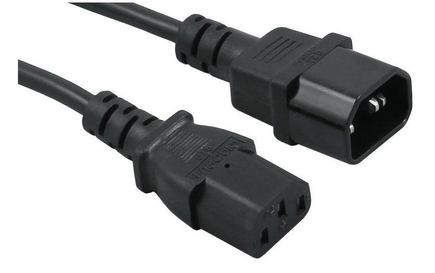Gerätekabel C13-C14, 1m, halogenfrei schwarz, H05Z1Z1-F 3G 1.0mm2