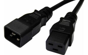 Gerätekabel C19-C20, 2m, halogenfrei schwarz, H05Z1Z1-F 3G 1.5mm2