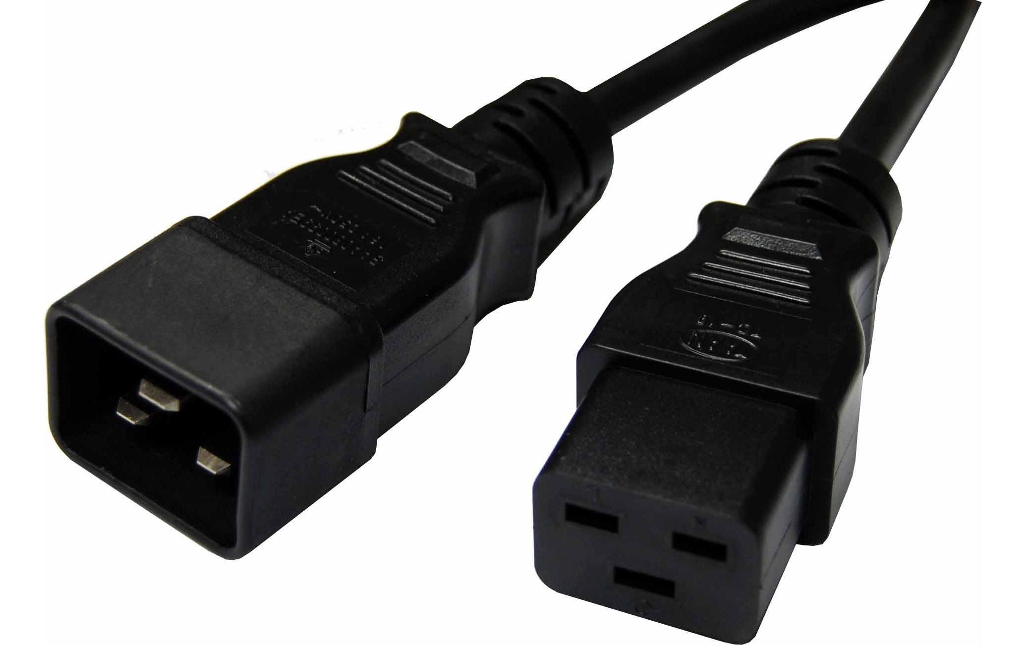 589301 - Mediatech Diggelmann Gerätekabel C19-C20, 5m, halogenfrei schwarz, H05Z1Z1-F 3G 1.5mm2 kaufen | Mediatech.ch