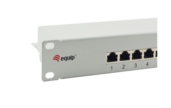 59183_2 - Mediatech equip 19 Patchpanel: 16 Port, 1HE, grau Cat.5e, zu 19 Serverschrank