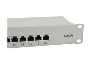 59183_3 - Mediatech equip 19 Patchpanel: 16 Port, 1HE, grau Cat.5e, zu 19 Serverschrank