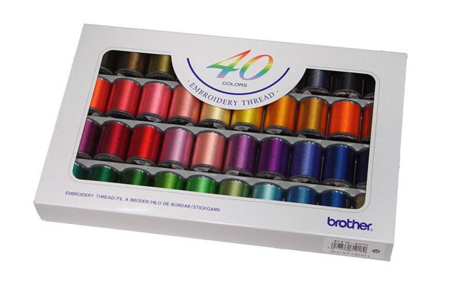 59886 - Mediatech Brother Zubehör Stickfäden Set mit 40 Farben Hochglanzgarn (ETS40) kaufen Schweiz | Mediatech.ch