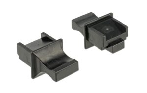 Delock RJ-45 Staubschutz, 10 Stück zum Schutz von Netzwerkports, schwarz, Griff
