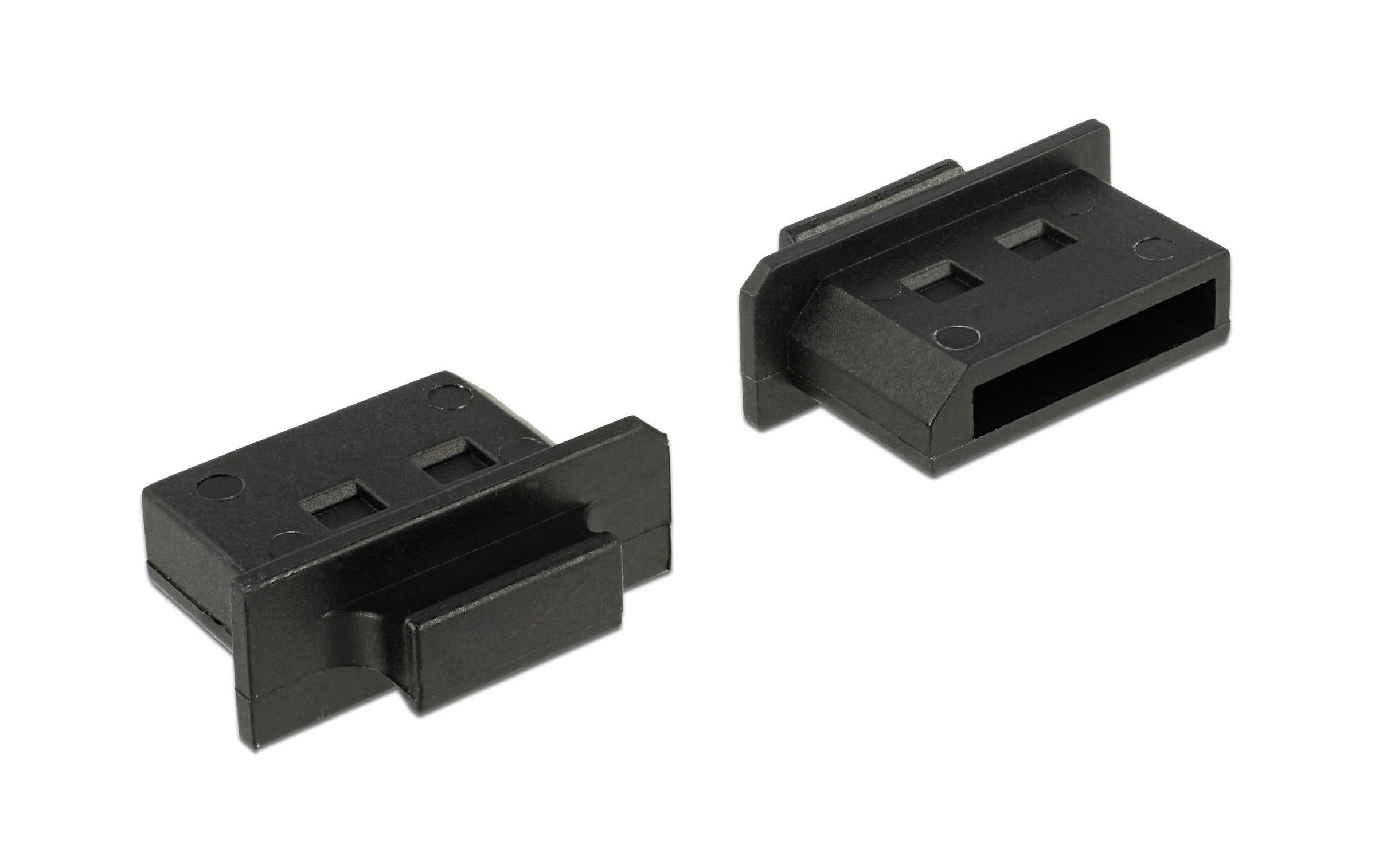 Delock Displayport Staubschutz, 10 Stück Zum Schutz von DP-Ports, Schwarz, mit Griff