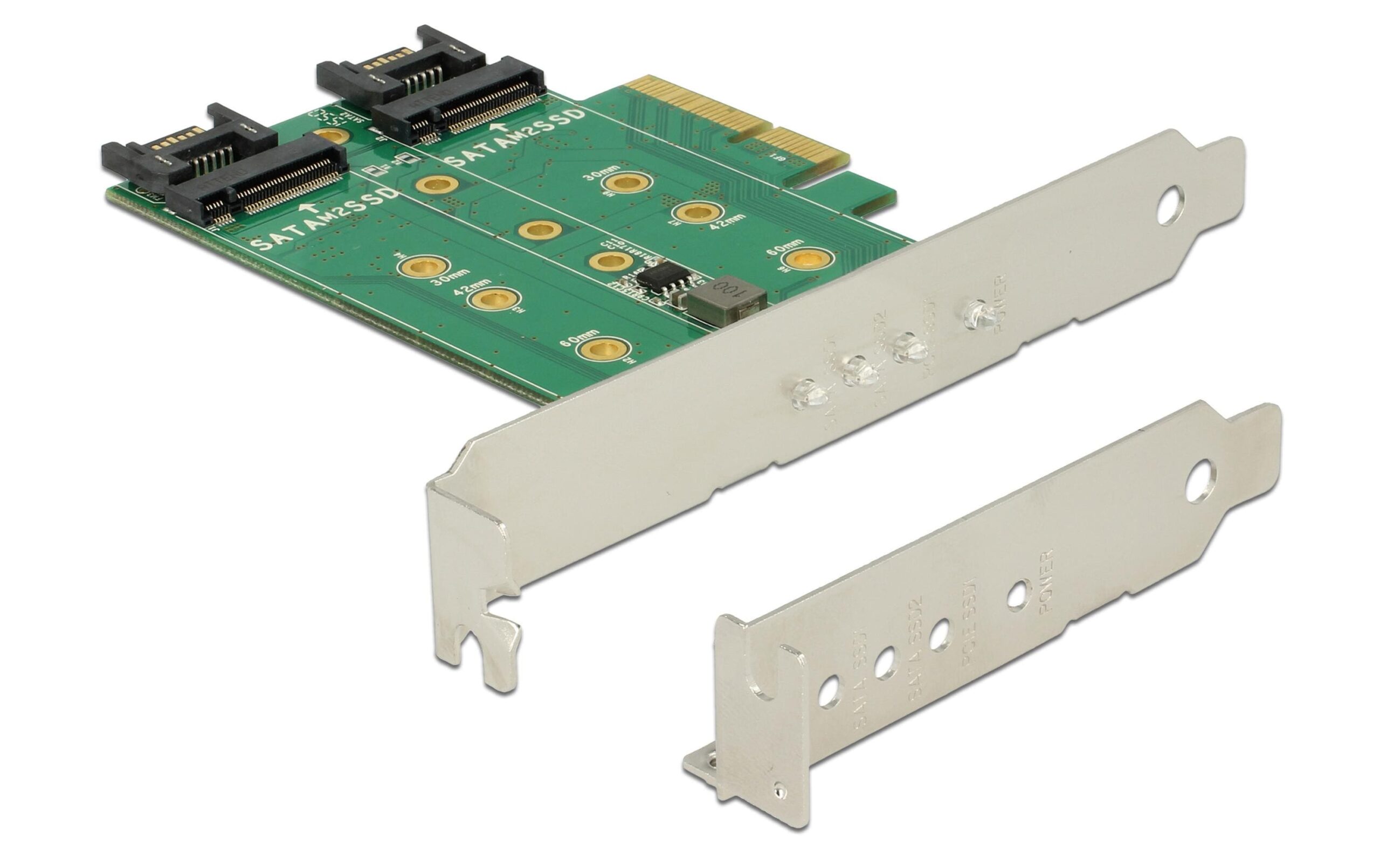 603291 - Mediatech DeLock PCI-Express-x4 Kontroller 2x M.2 SATA & 1x M.2 NVME PCI-Express