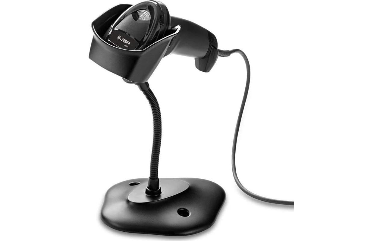 609285_1 - Mediatech Barcodescanner ZEBRA DS2208-SR schwarz, USB, 2D, inkl. Stand