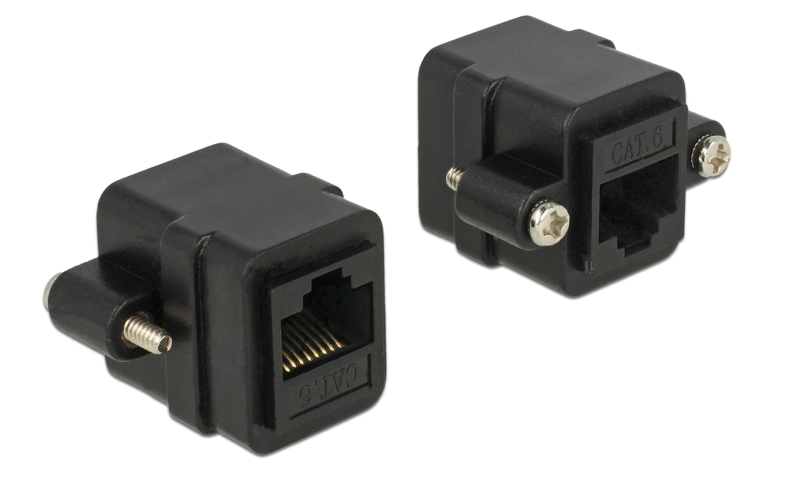 613445 - Mediatech Delock RJ-45 Adapter zum Einbau Cat.6, UTP, schwarz, Buchse-Buchse kaufen Schweiz | Mediatech.ch