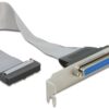 614229 - Mediatech Parallel 1 Ports DB25 Bracket Full Hight, 1:1 Belegung, 22cm Kabel