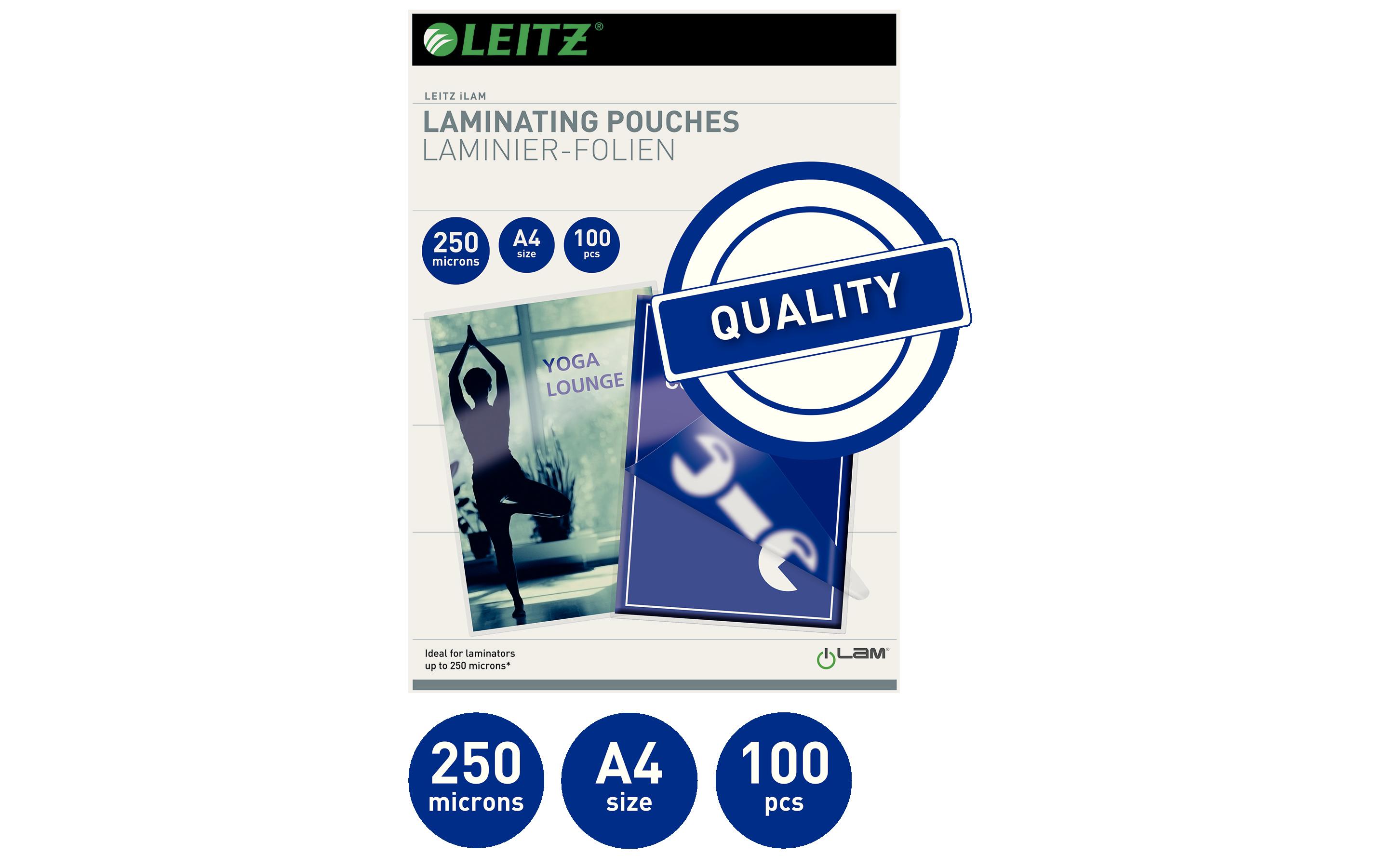 627377_1 - Mediatech Leitz Heisslaminierfolien A4 250 mic, 100 Stück