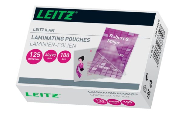 Leitz iLAM Heisslaminierfolien 60x90 mm 125 mic, 100 Stück
