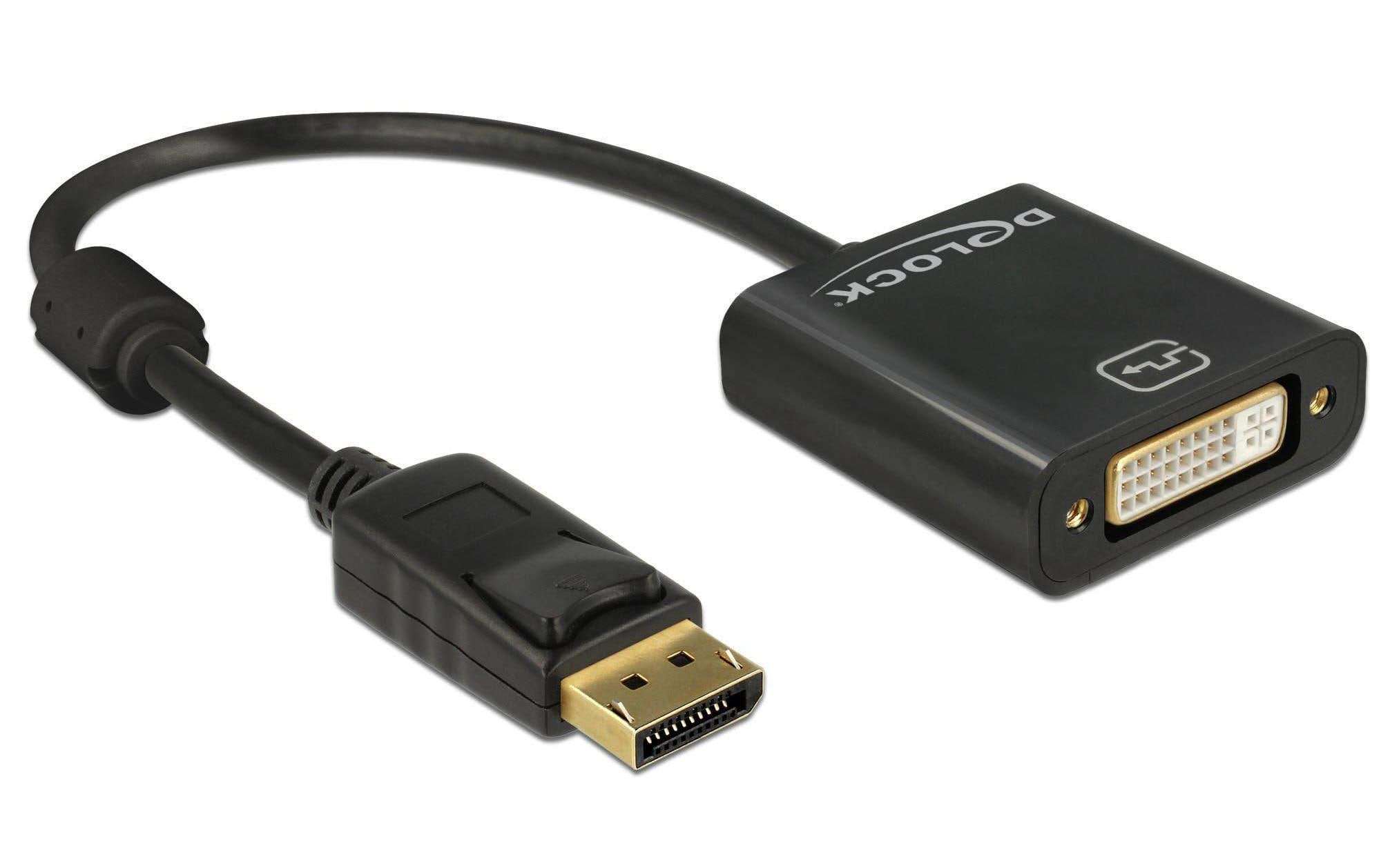 Monitoradapter DP zu DVI, passiv, 4K Support DP Stecker zu DVI24+5-Bu 20cm, schwarz