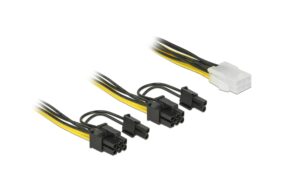 Delock 6Pin auf 2x 8Pin oder 2x 6Pin Stromadapter für PCI-Express Highend Grafikkarten, 15cm kaufen | Mediatech.ch