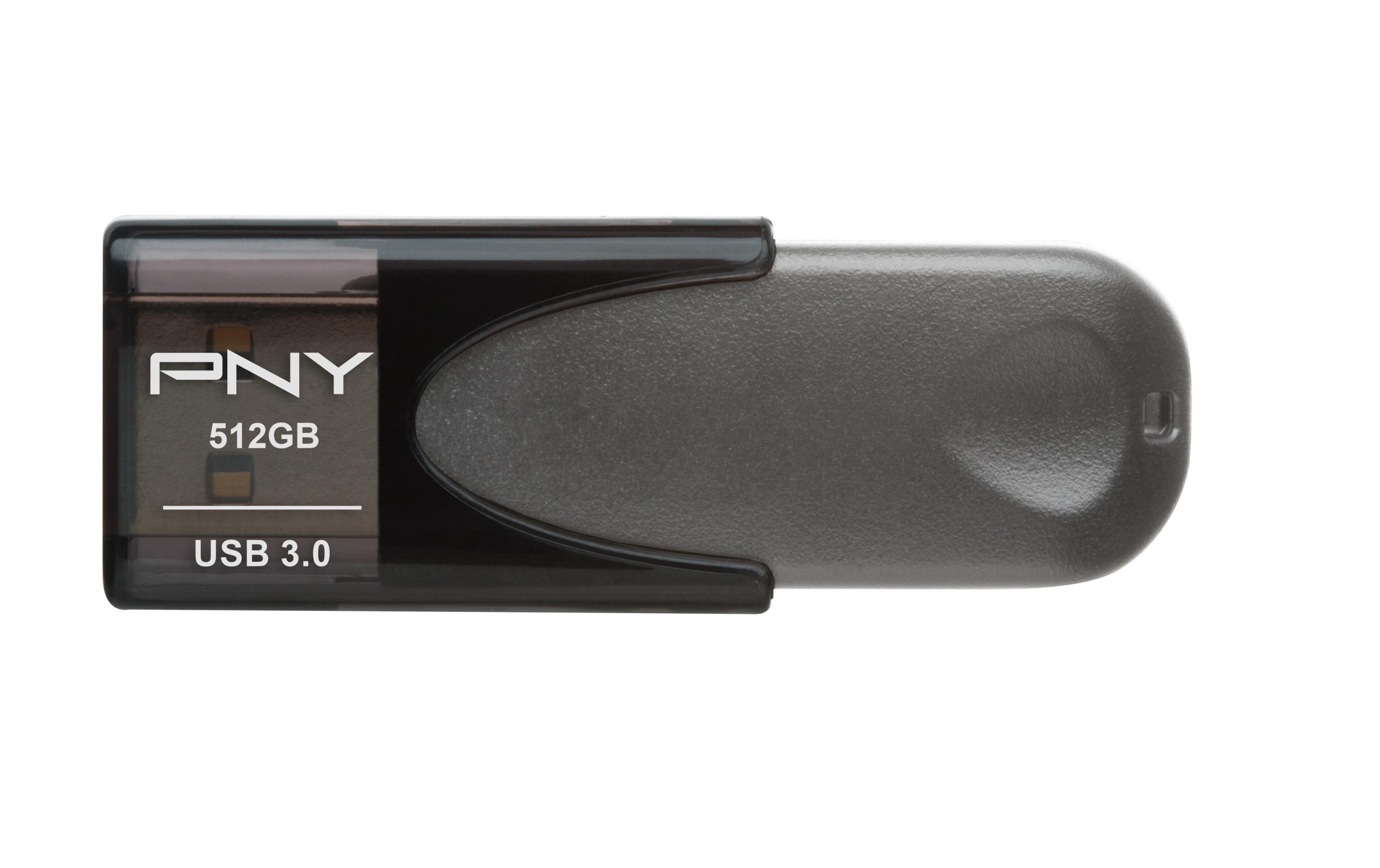 676471 - Mediatech PNY USB3 Attaché 4 3.1 512GB grau 80MB/s lesen, 20MB/s schreiben