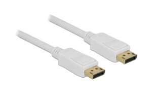 Delock, Kabel DisplayPort - DisplayPort, 7 Weiss, Auflösung bis 3820 x 2160 @ 60 Hz