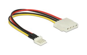 Floppy Stecker - Molex Stromadapter, 15cm 5&12 Volt, für Molex Endgerät - Floppy Strom