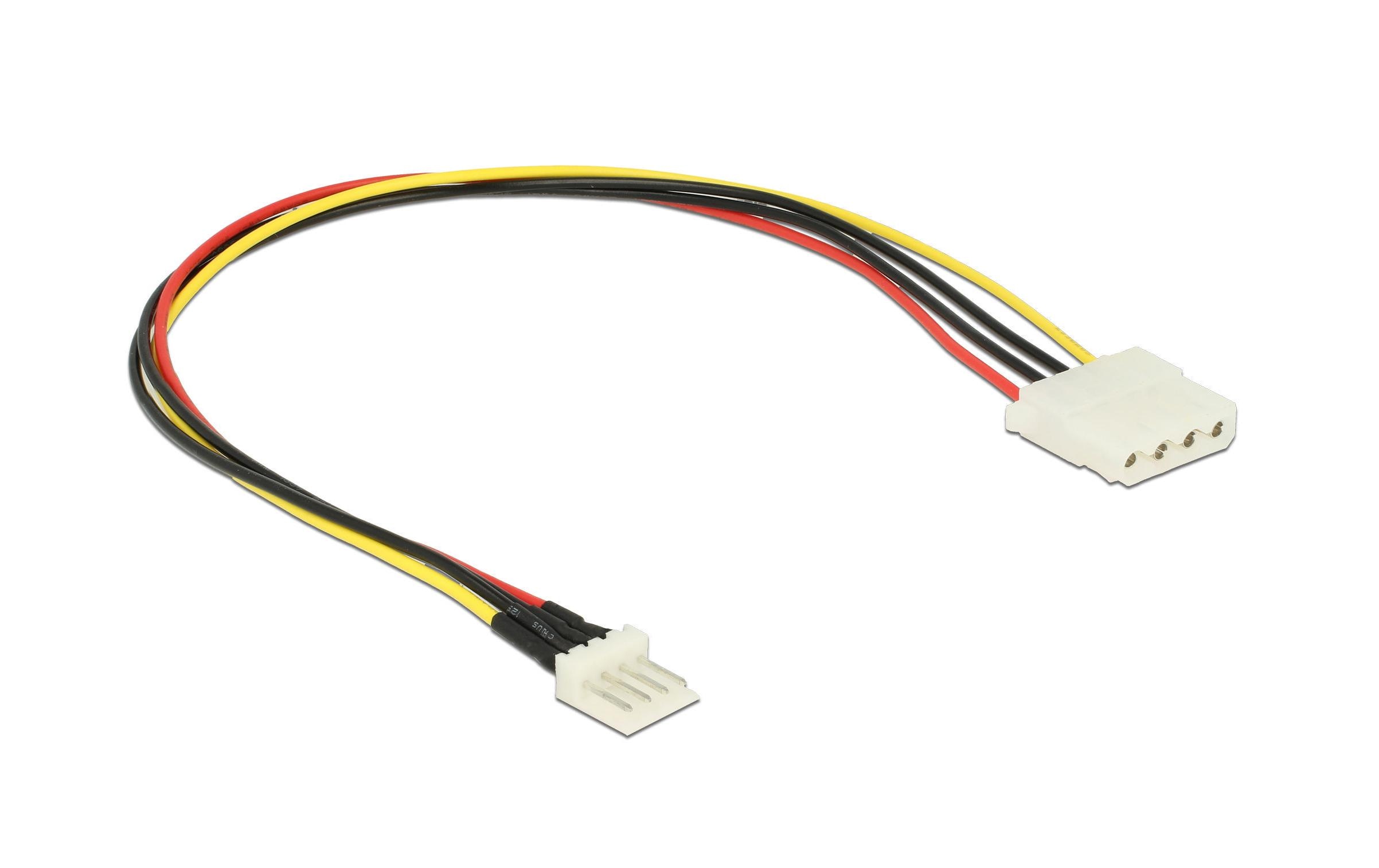 695813 - Mediatech Floppy Stecker - Molex Stromadapter , 30cm 5&12 Volt,für Molex Endgerät - Floppy Strom