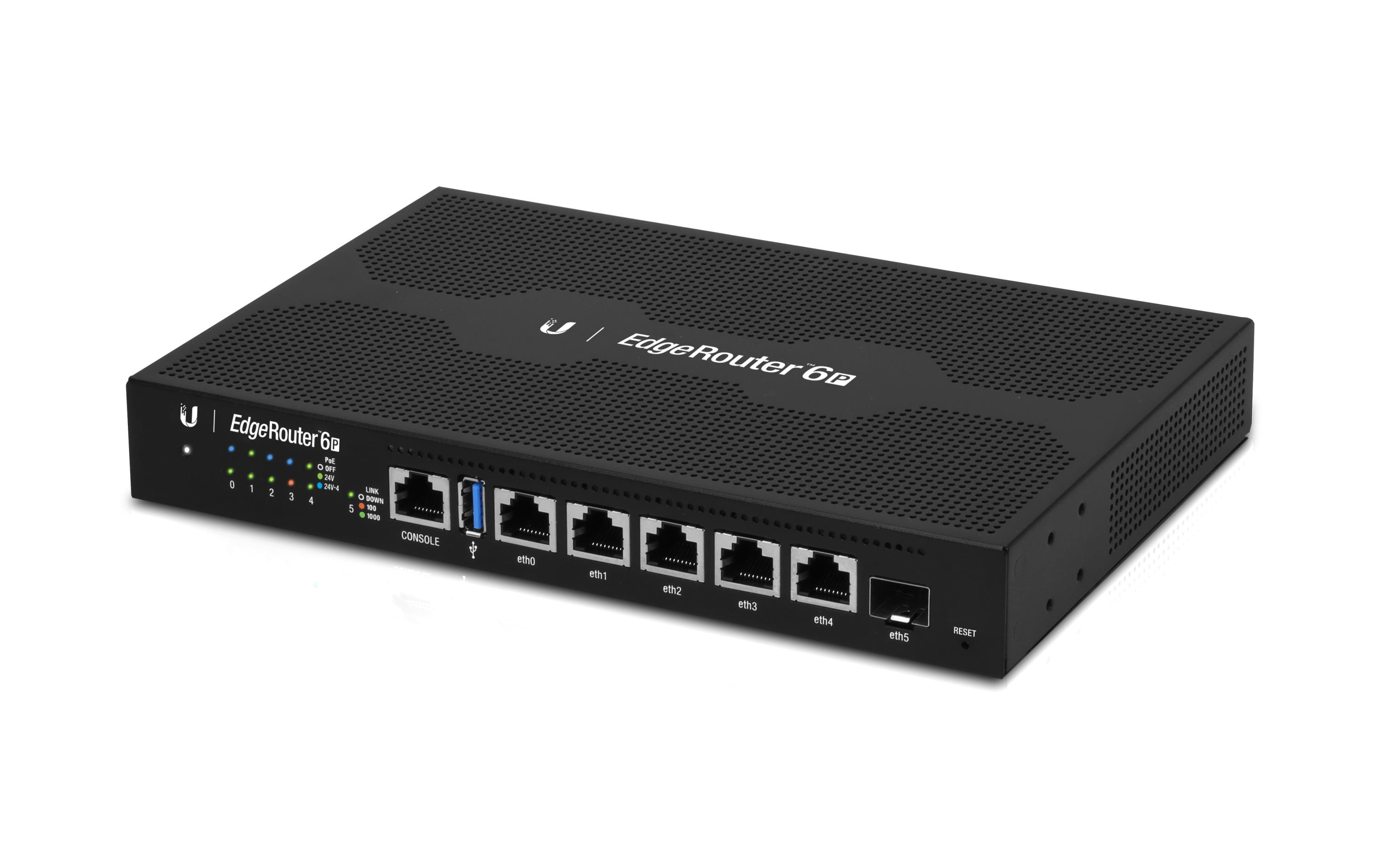 710690 - Mediatech Ubiquiti EdgeRouter-6P: 6 Port PoE Router 5x LAN, 1xSFP, 1x RJ-45 Console kaufen Schweiz | Mediatech.ch