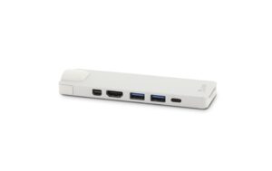 LMP USB Docking Station, HDMI, miniDP, Ethernet, 2x USB3.0, SD/microSD, silber