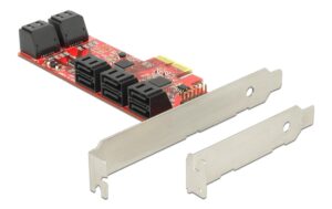 DeLock 10x SATA PCI-Ex2 Kontroller inkl. Low Profile Soltblech