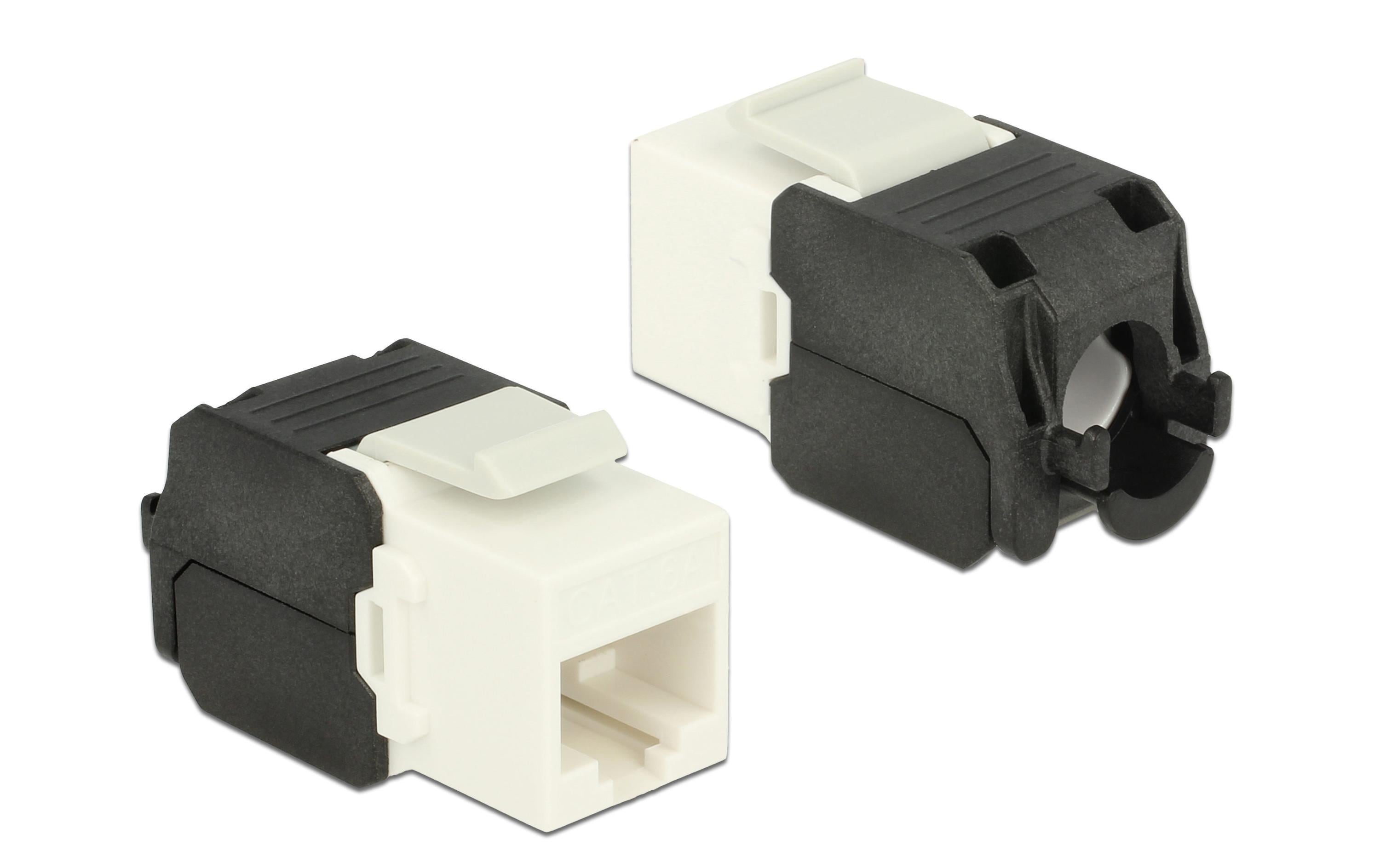 725406 - Mediatech Delock Keystone Modul Cat.6A, UTP, weiss extern: RJ45 Buchse, Intern LSA Leiste kaufen Schweiz | Mediatech.ch