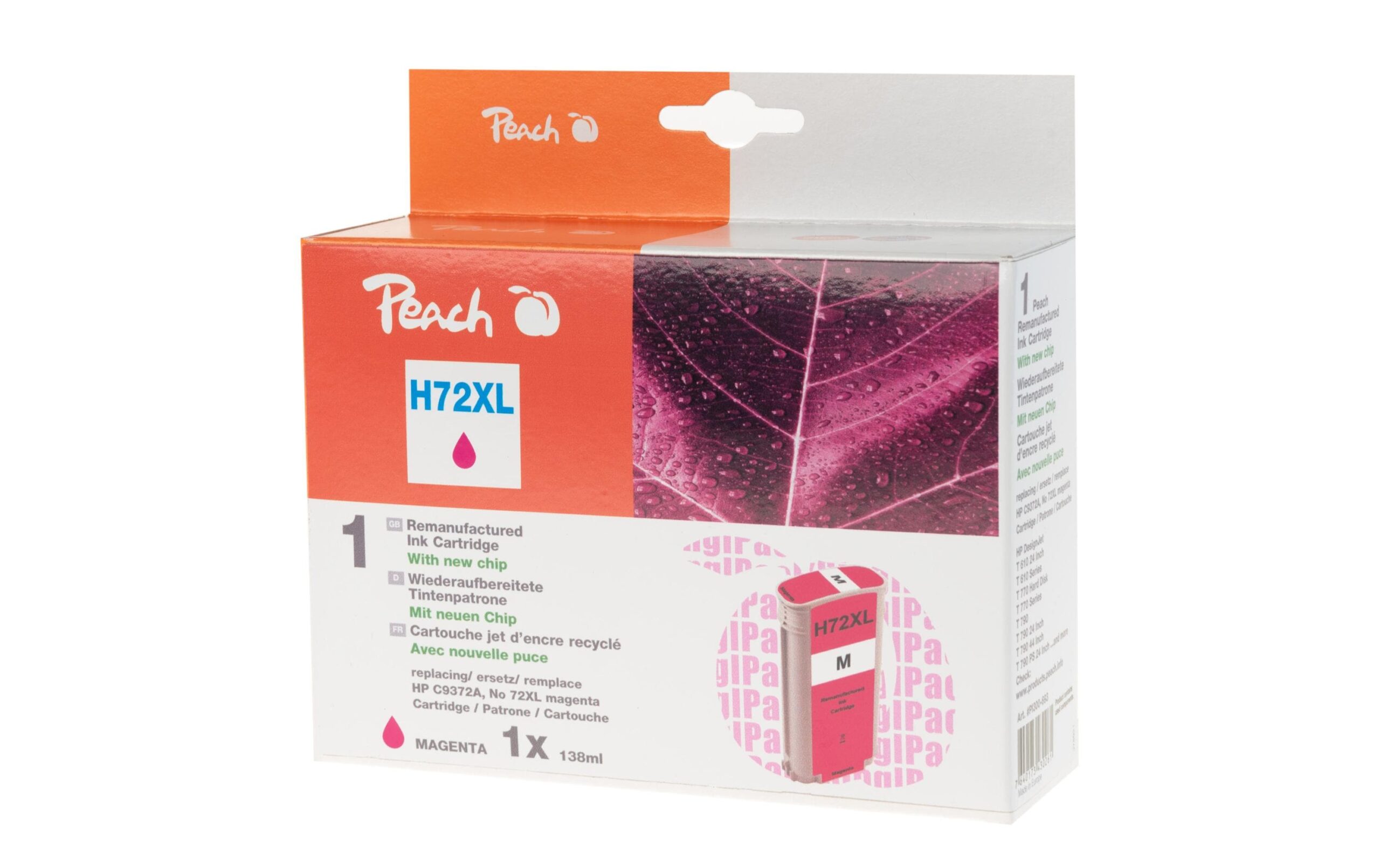 754598 - Mediatech Peach Tinte HP C9372A, 72XL magenta Plottertinte, 138ml kaufen Schweiz | Mediatech.ch