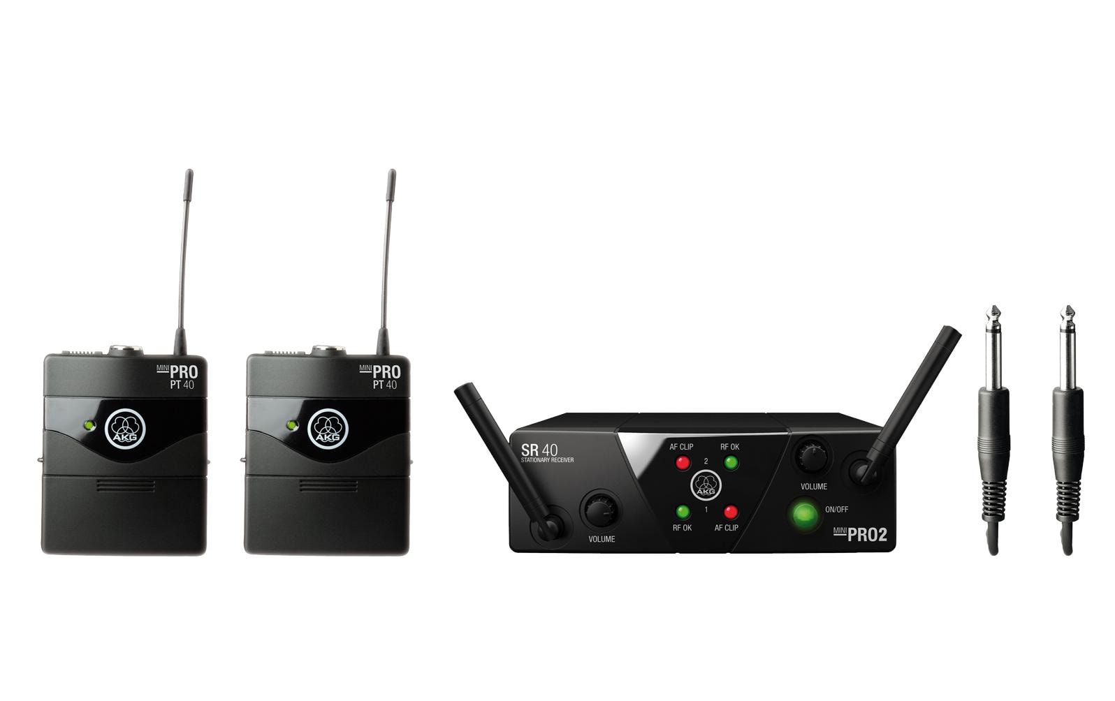 768952 - Mediatech AKG WMS40 Mini Dual Instrumental Set 2-Kanal Empfänger und 2 Taschensender kaufen Schweiz | Mediatech.ch