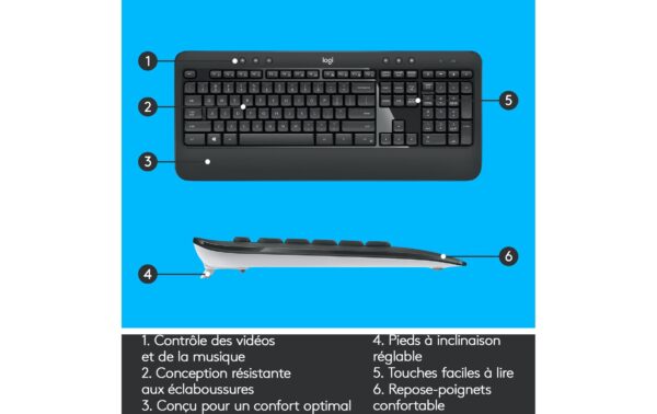 Logitech MK540 wireless Desktop US-Layout USB 2.4GHz, US-Layout